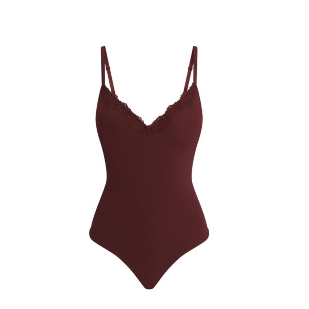 Skims oxblood bodysuit